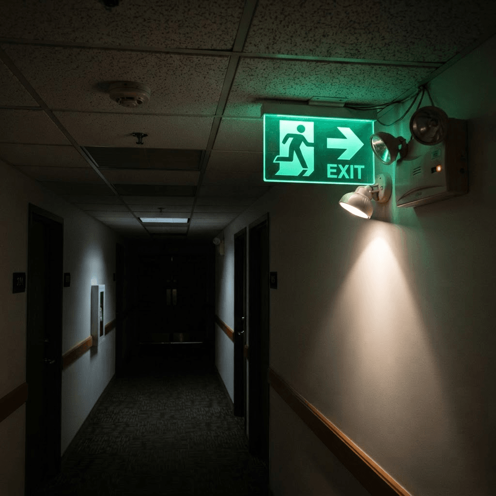 Emergency lighting and exit signs