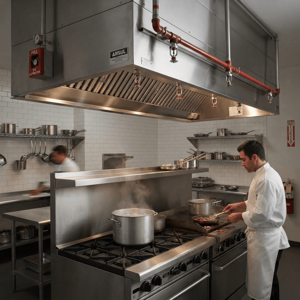 Kitchen hood suppression